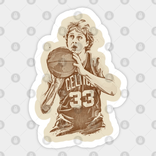 Larry Bird Legend Air Bird Basketball Sticker by NMAX HERU